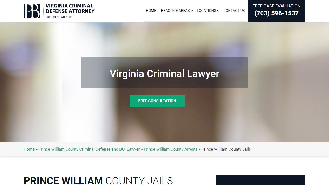 Prince William County Jails | Incarceration | Booking Process